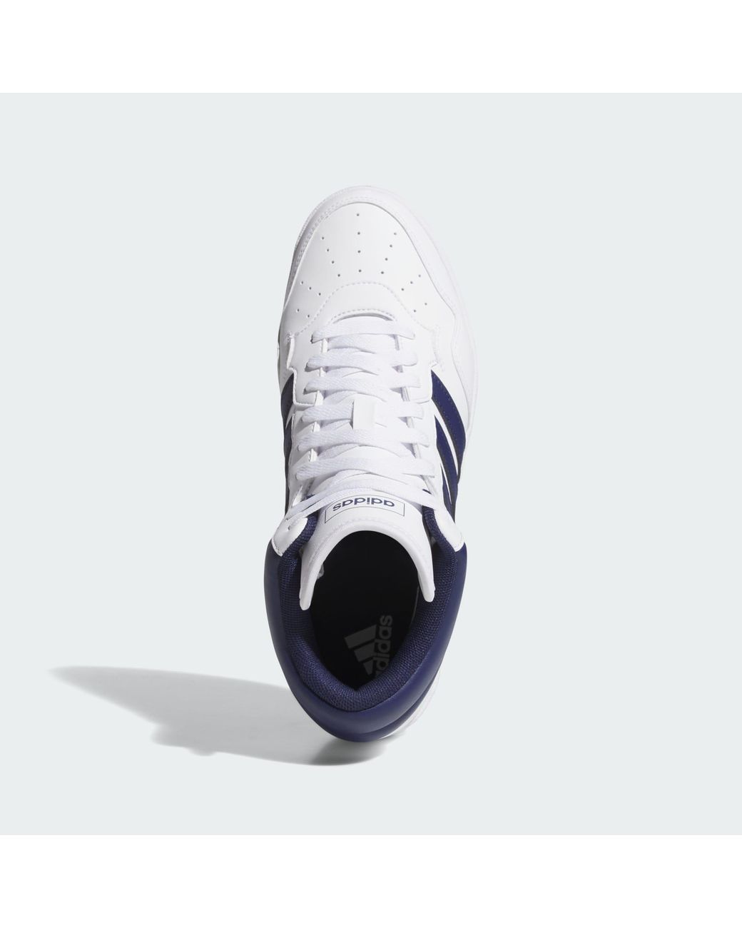 Adidas White Hoops 4.0 Mid Shoes