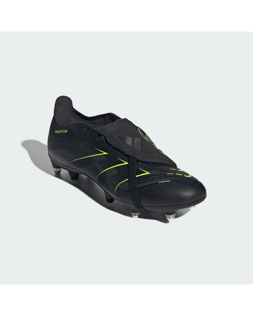 Adidas Originals Black Predator League Fold-Over Tongue Soft Ground Boots