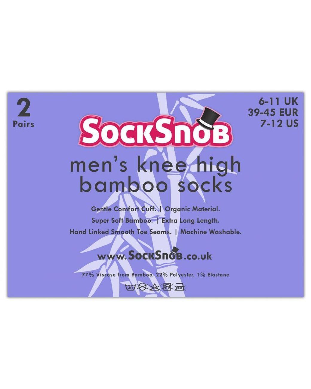 Sock Snob Blue Knee High Bamboo Socks for men