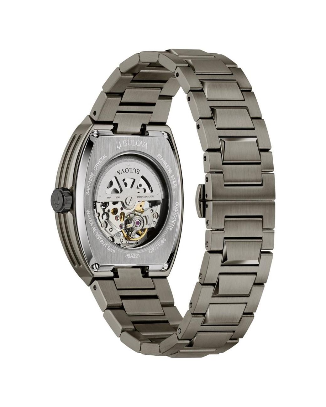Bulova Gray Maquina Watch 98A321 Stainless Steel for men