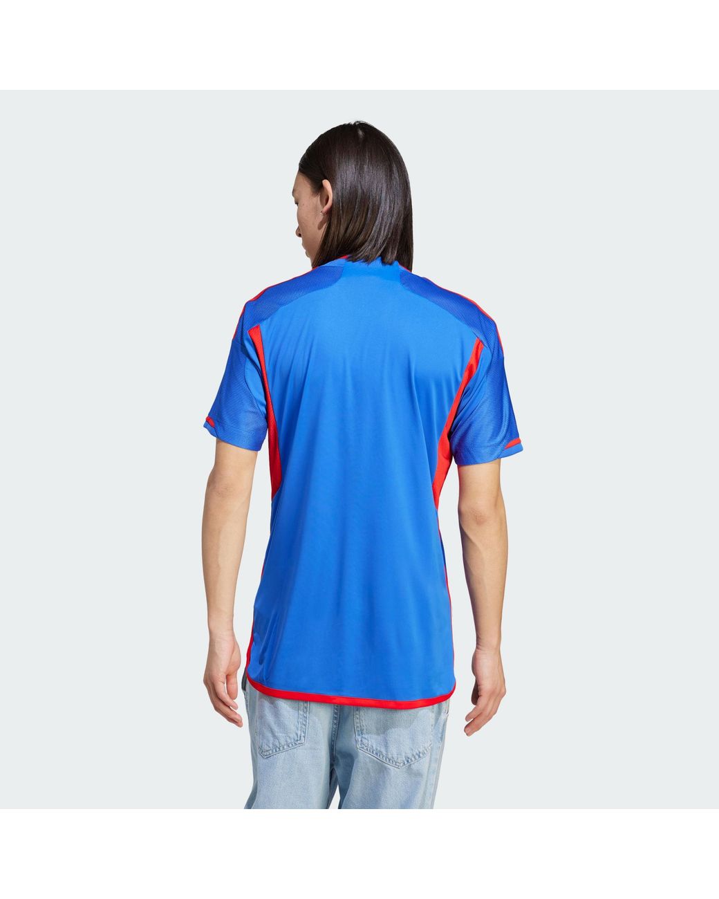 Adidas Originals Blue Olympique Lyonnais 23/24 Away Jersey for men