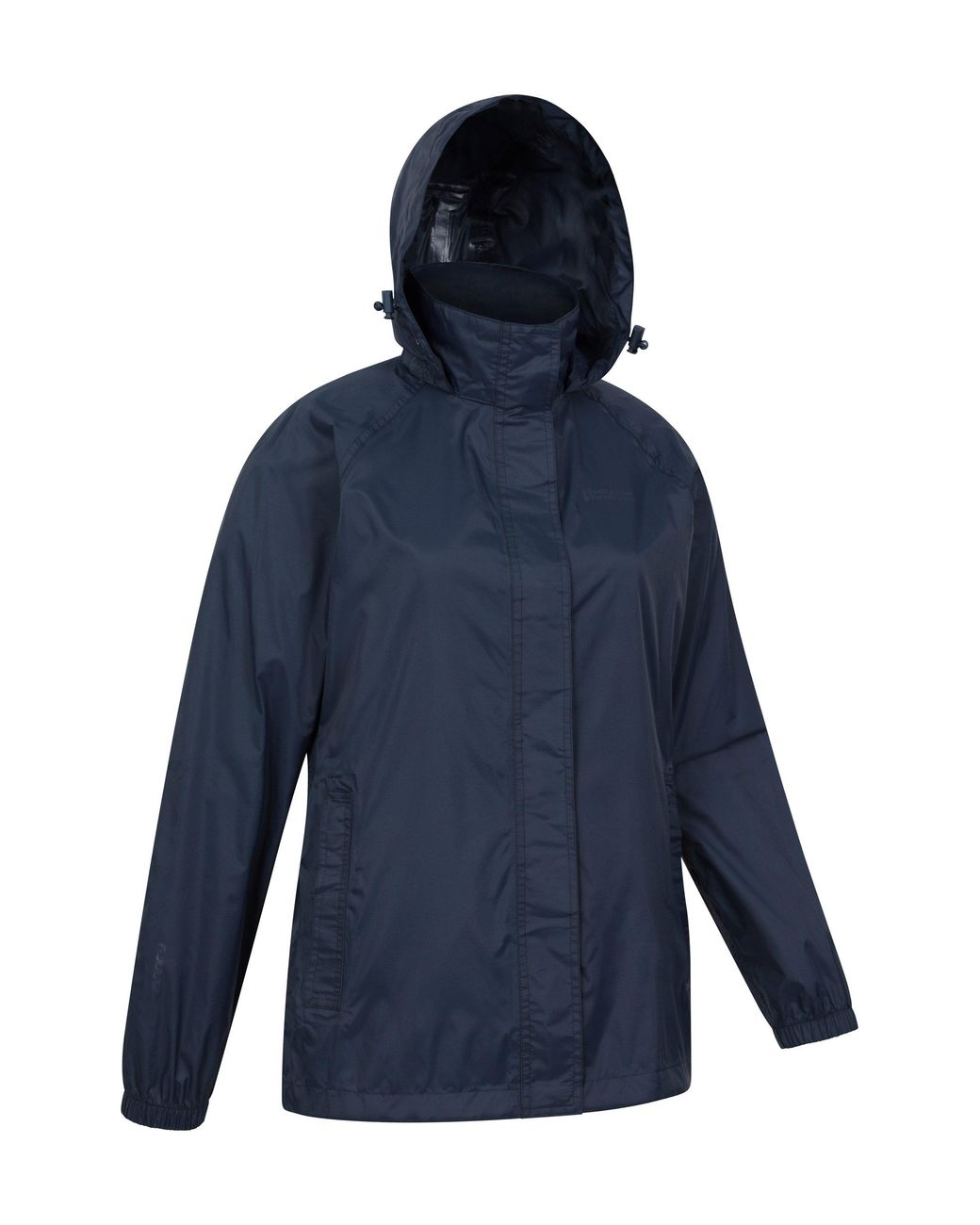 Mountain Warehouse Blue 'Pakka' Packable Jacket Waterproof Breathable Adjustable Hood Rain Coat Polyamide
