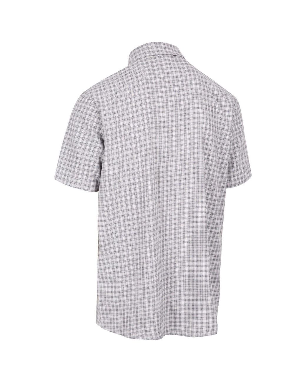 Trespass Gray Gilcrux Short Sleeve Collared Shirt for men