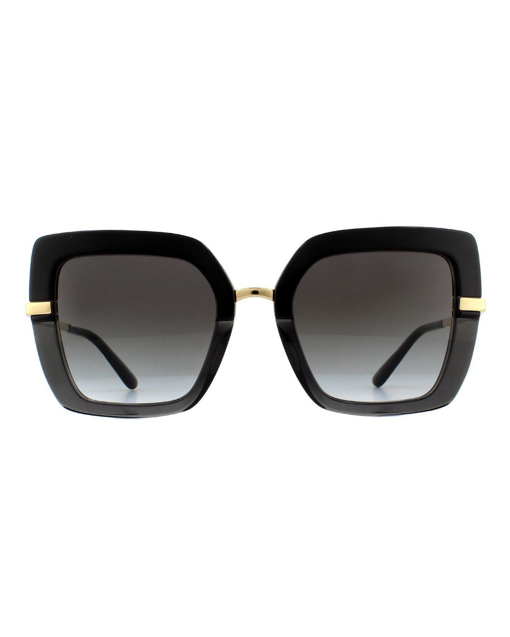 Dolce & Gabbana Black Sunglasses Dg4373 32468G Top On Transparent Gradient Metal
