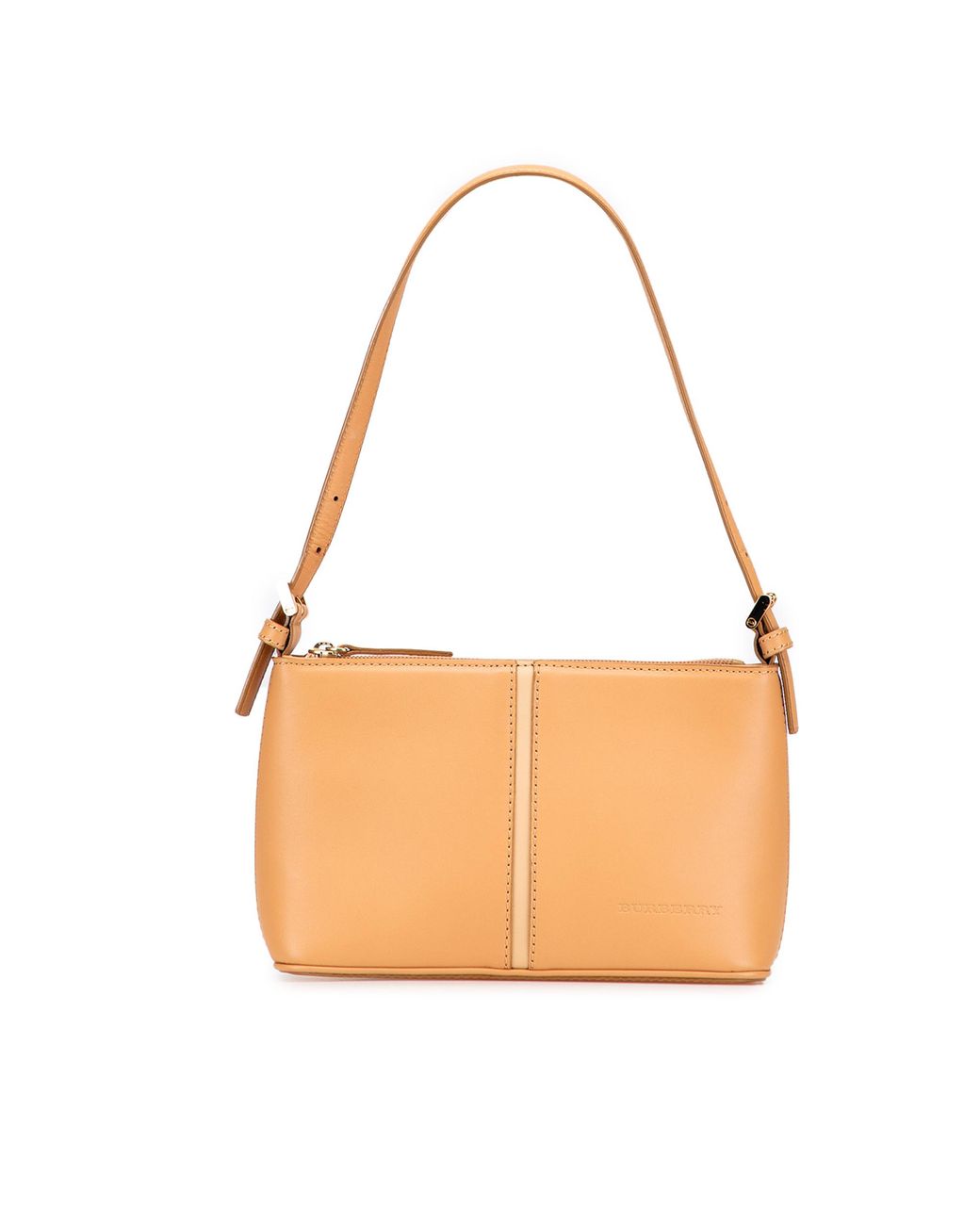 Burberry Orange Leather Shoulder Bag