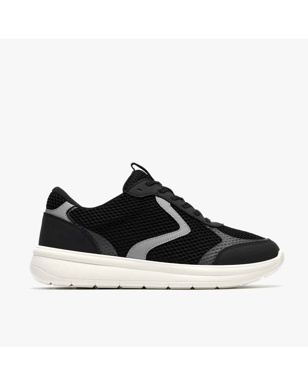 Clarks Black Ezrinn Tie Combi Trainers
