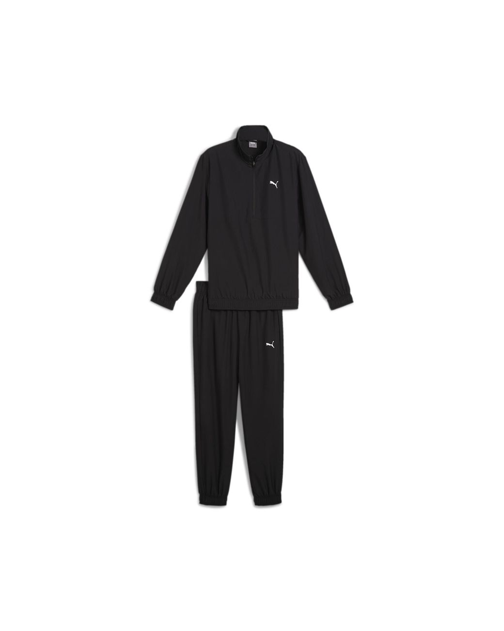 PUMA Black Woven Half-Zip Tracksuit for men