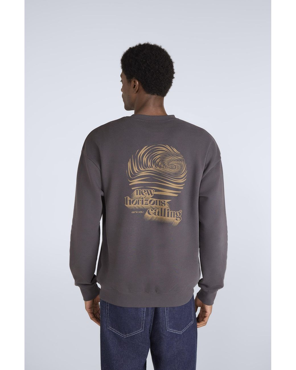 Mountain Warehouse Blue 'Jonah' Drop Shoulder Sweatshirt Casual Lightweight Cotton Pullover Jumper for men