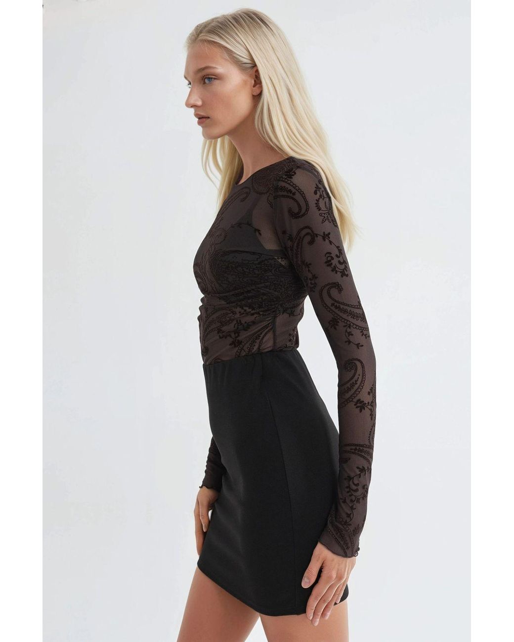 Busem Black High Waist Mini Skirt With Elastic