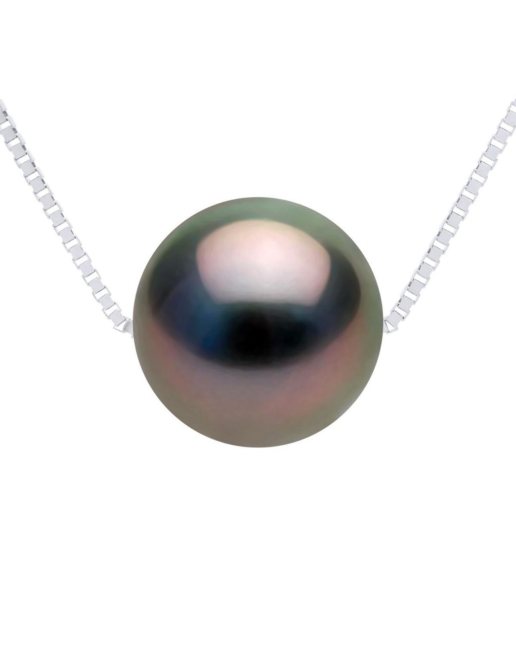 Ateliers Saint Germain White Necklace Real Cultured Tahiti Pearl Passing Through Round 10-11 Mm