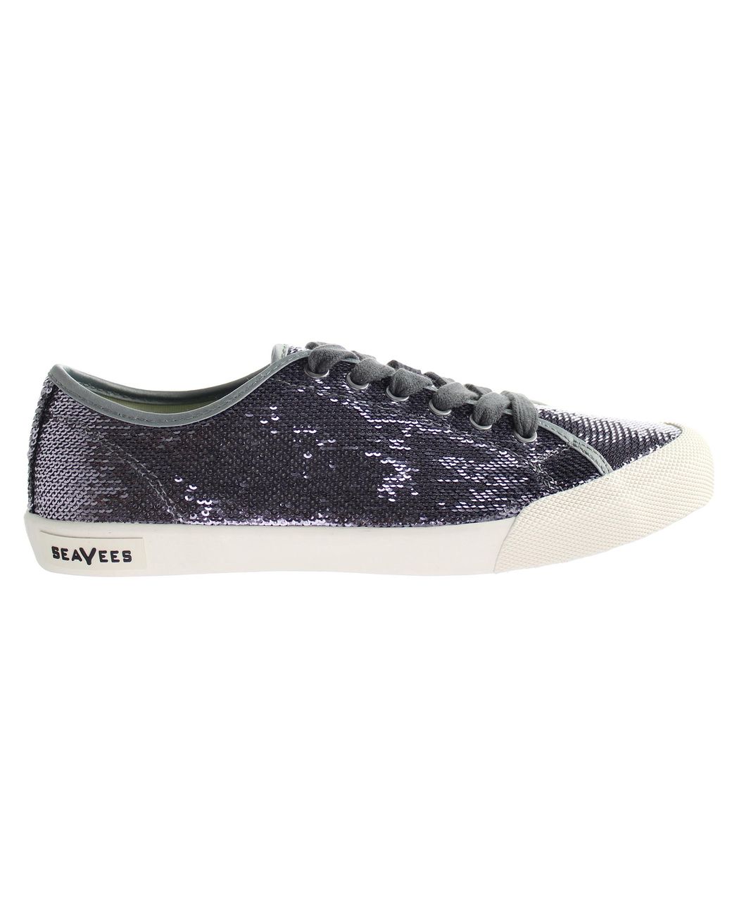 Seavees Blue Monterey Sneaker Standard Pewter Woven Sequins Shoes