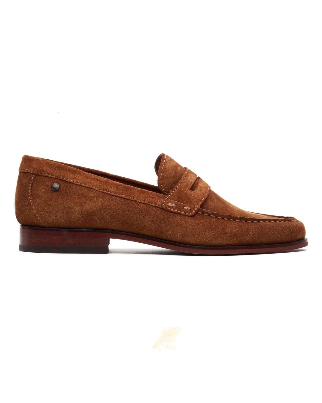 Base London Brown Slate Loafer Shoes Camel for men