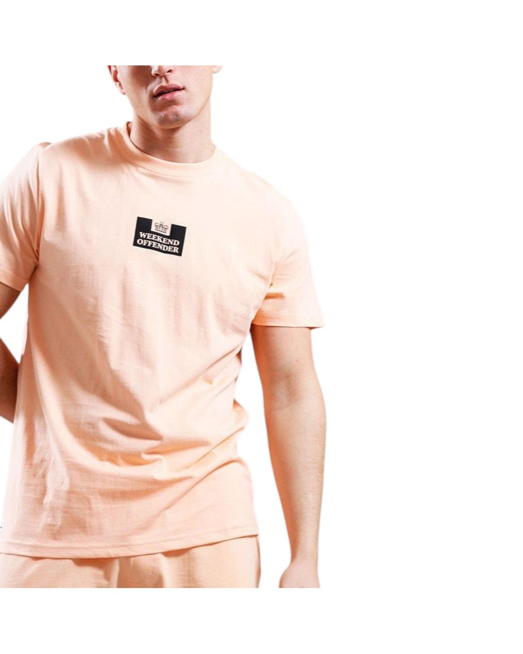 Weekend Offender Pink T Shirts Height Crew Neck Short Sleeve Cotton Summer New for men