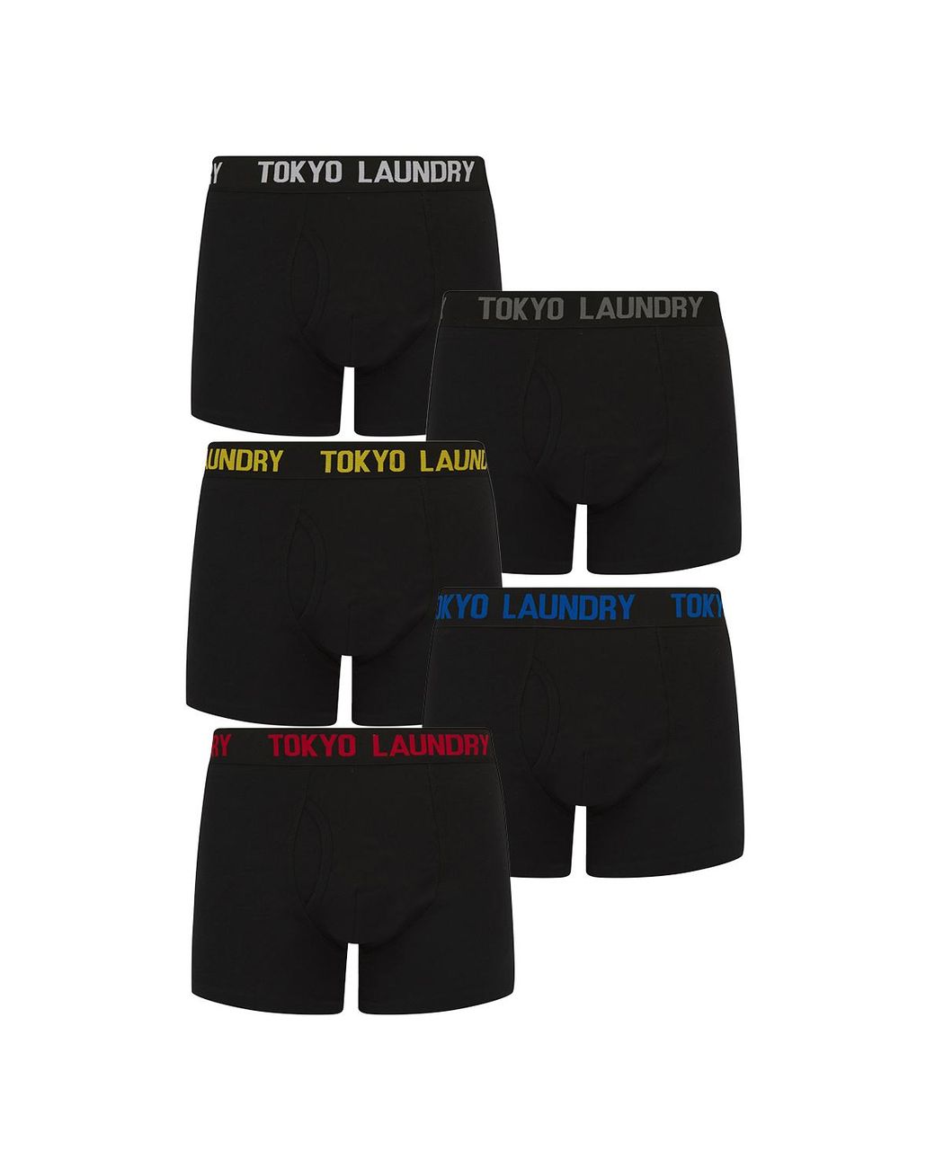 Tokyo Laundry Black 5-Pack Cotton Boxers for men