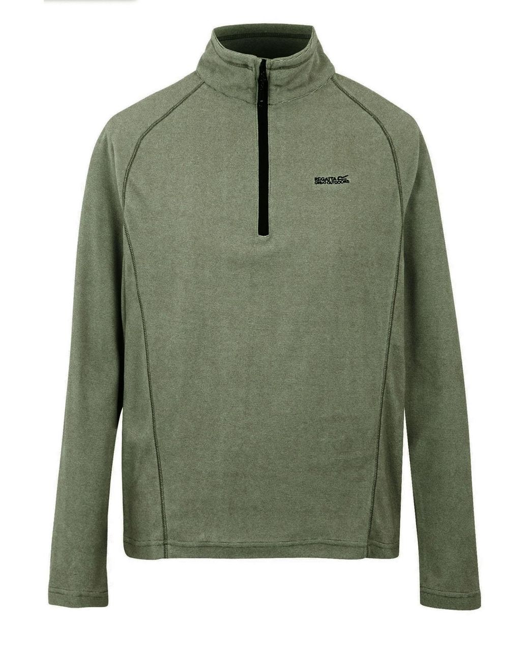 Regatta Green Quarter Zip Fleece Top for men