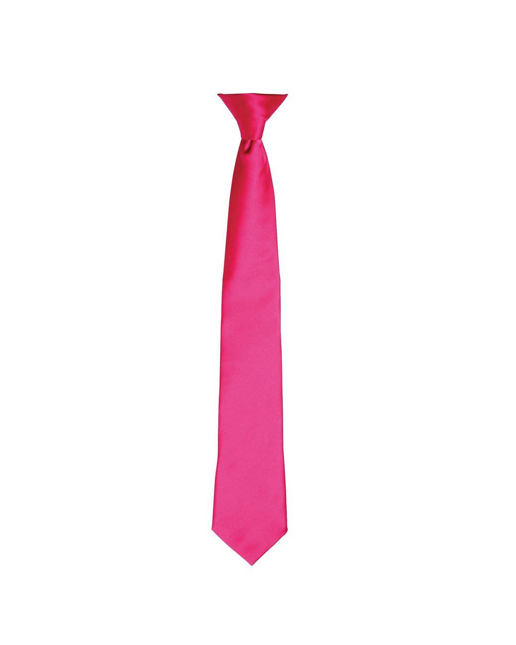 PREMIER Pink Colours Satin Clip Tie (Hot) for men