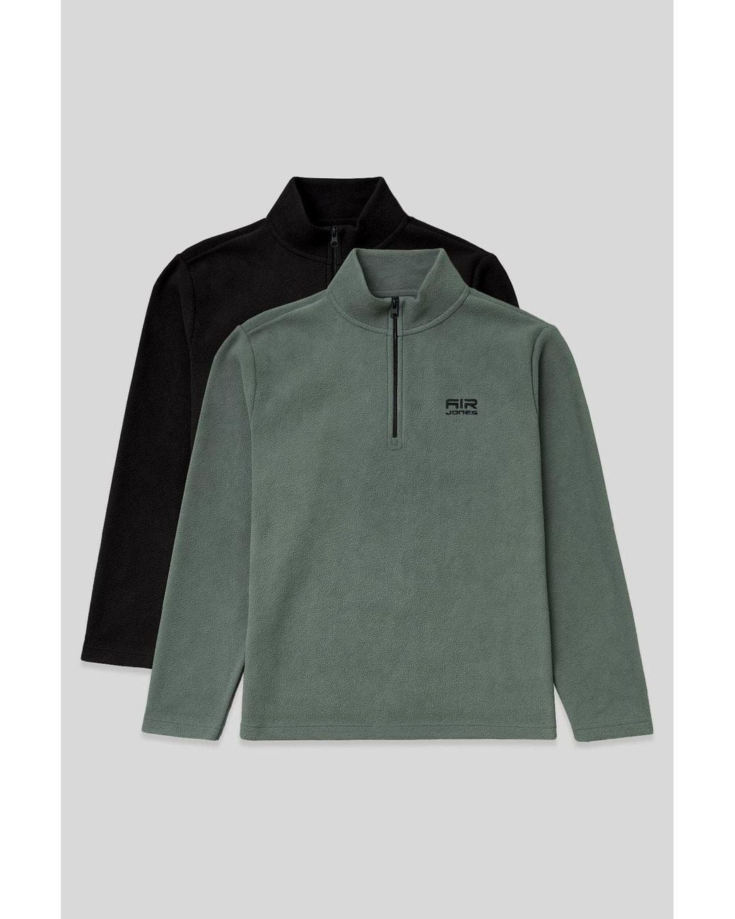 TOMMY LIFE Green Half-Zip Plush Sweatshirt for men