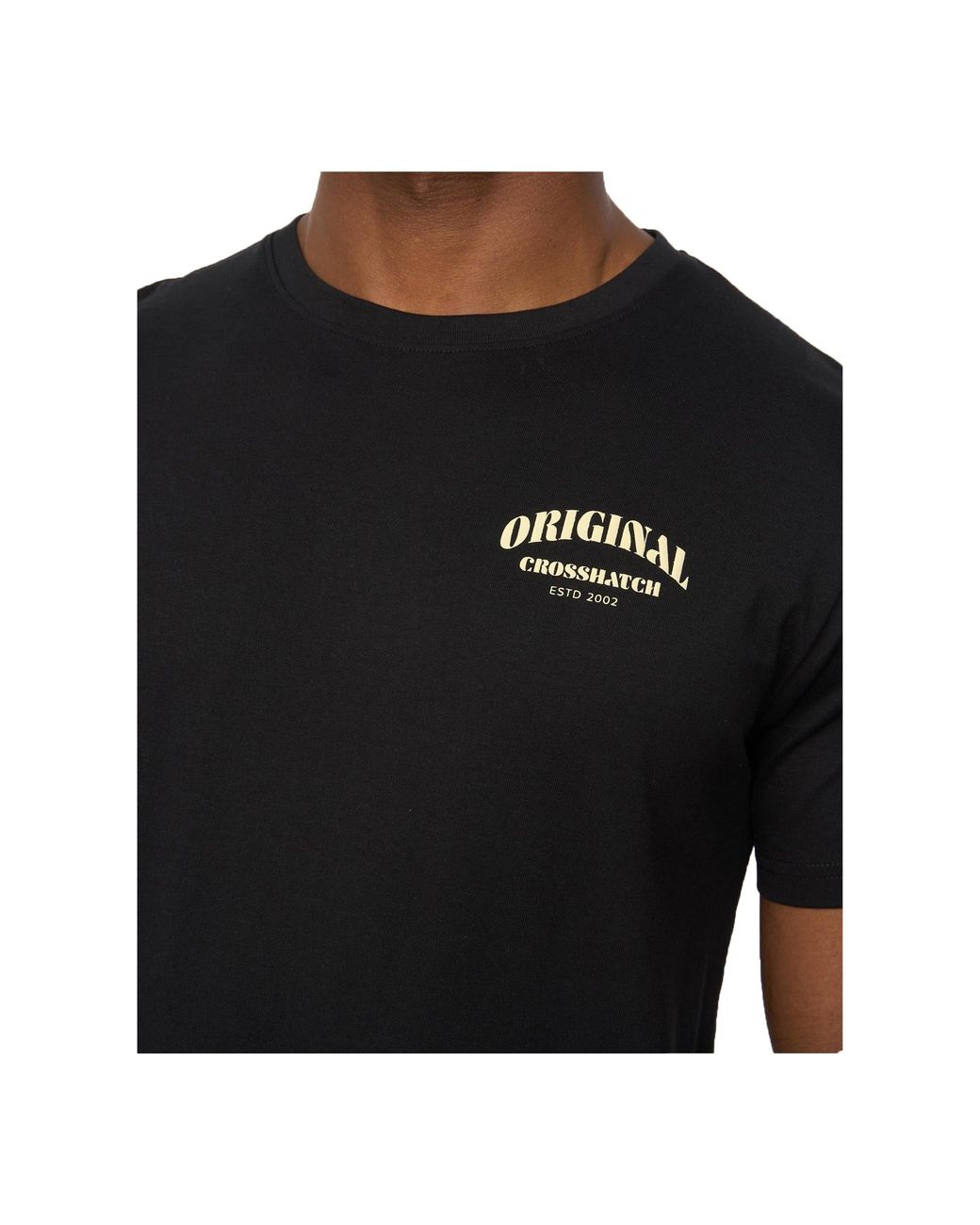 Crosshatch Black Labstock T-Shirt Cotton for men