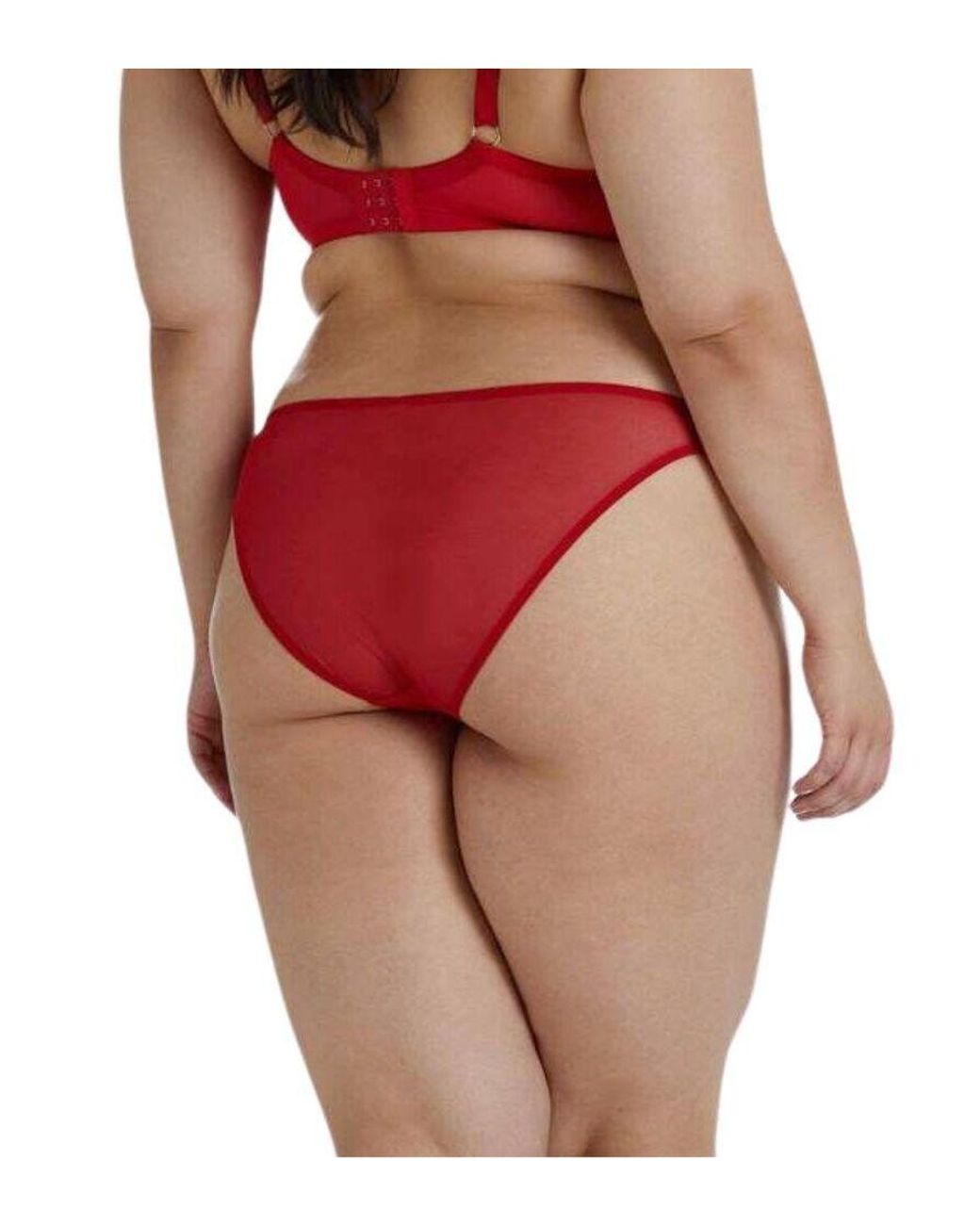 Playful Promises Red Anneliese Satin Brazilian Brief Curve