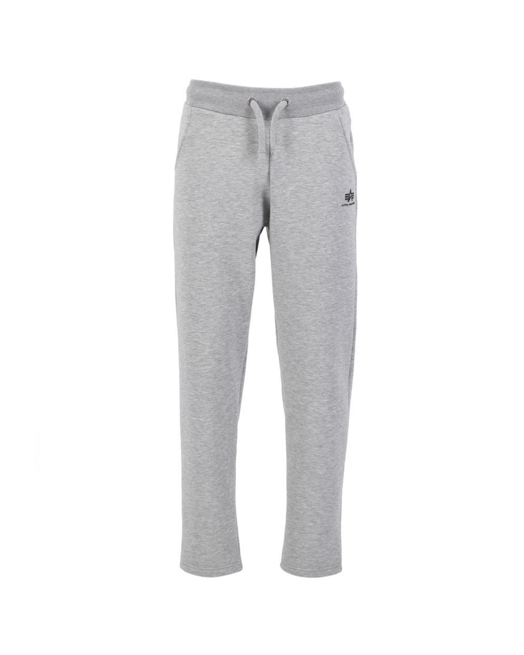 Alpha Industries Basic Small Logo Straight Leg Jogger in het Gray voor heren