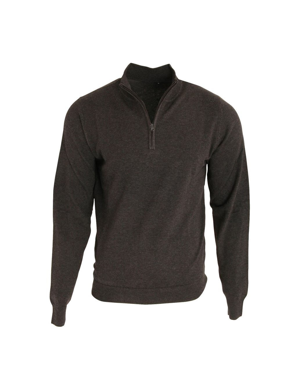PREMIER Black 1/4 Zip Neck Knitted Sweater for men