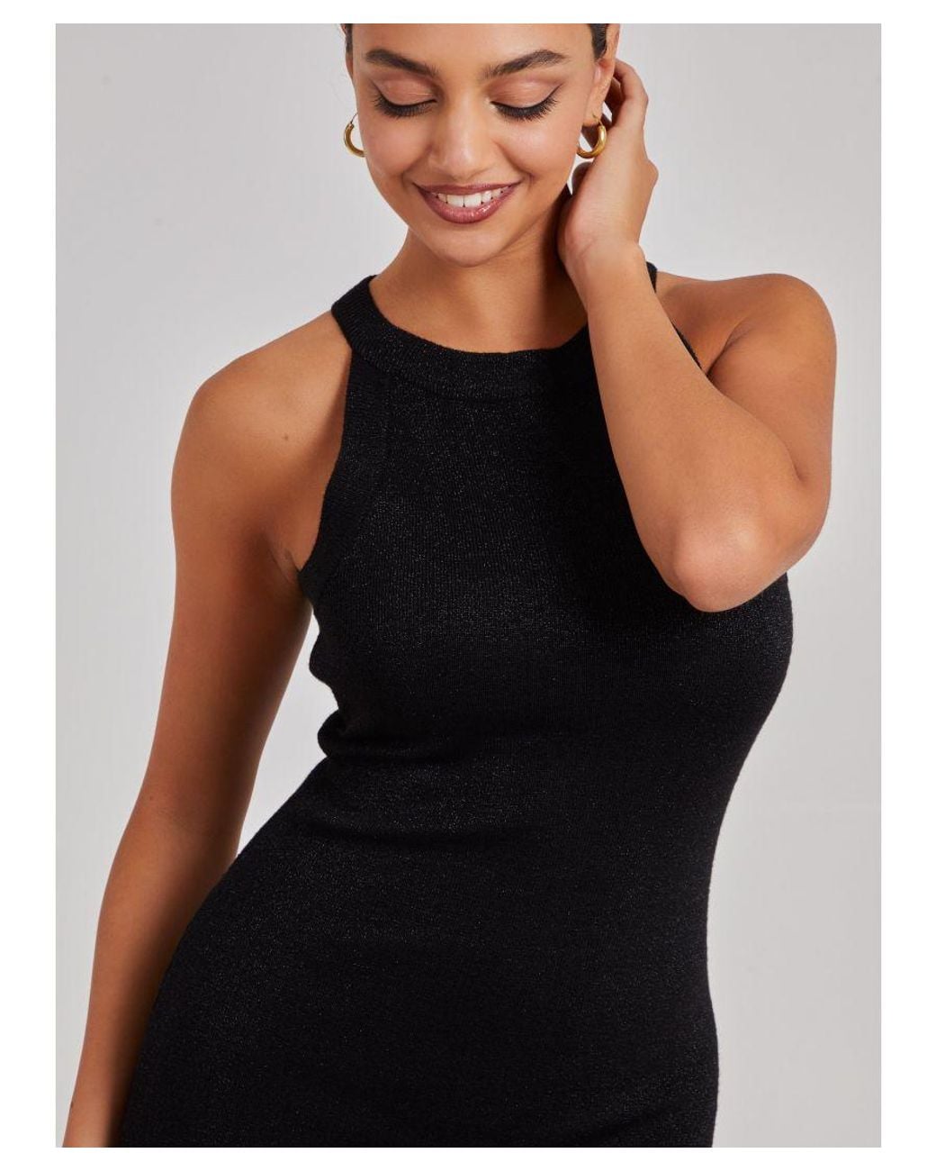 Pink Vanilla Black Shimmer Racer Back Dress