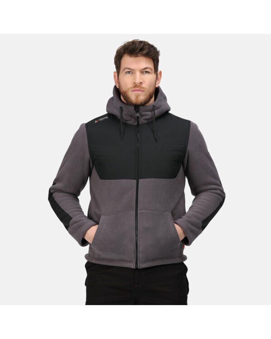 Regatta Black Garrison Hooded Jacket (Iron/ for men