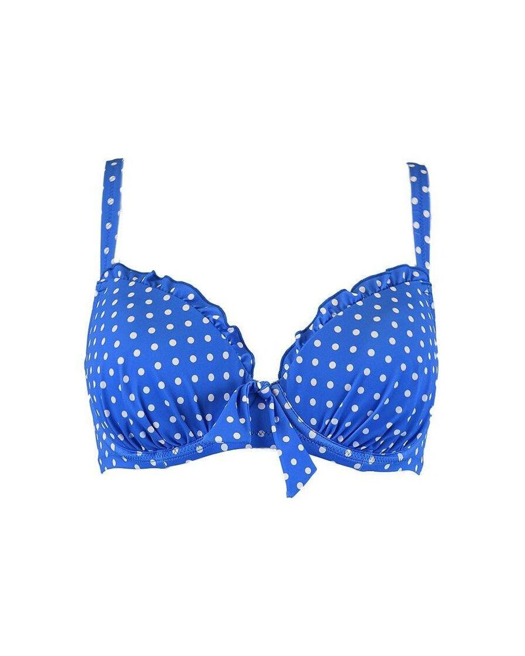 Pour Moi Blue Hot Spots Padded Bikini Top