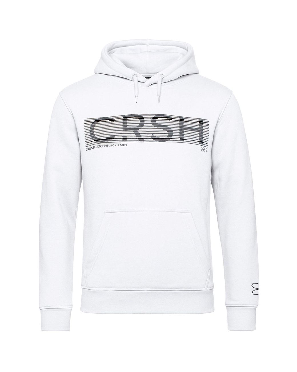 Crosshatch White Goldsbury Hoodie Cotton for men