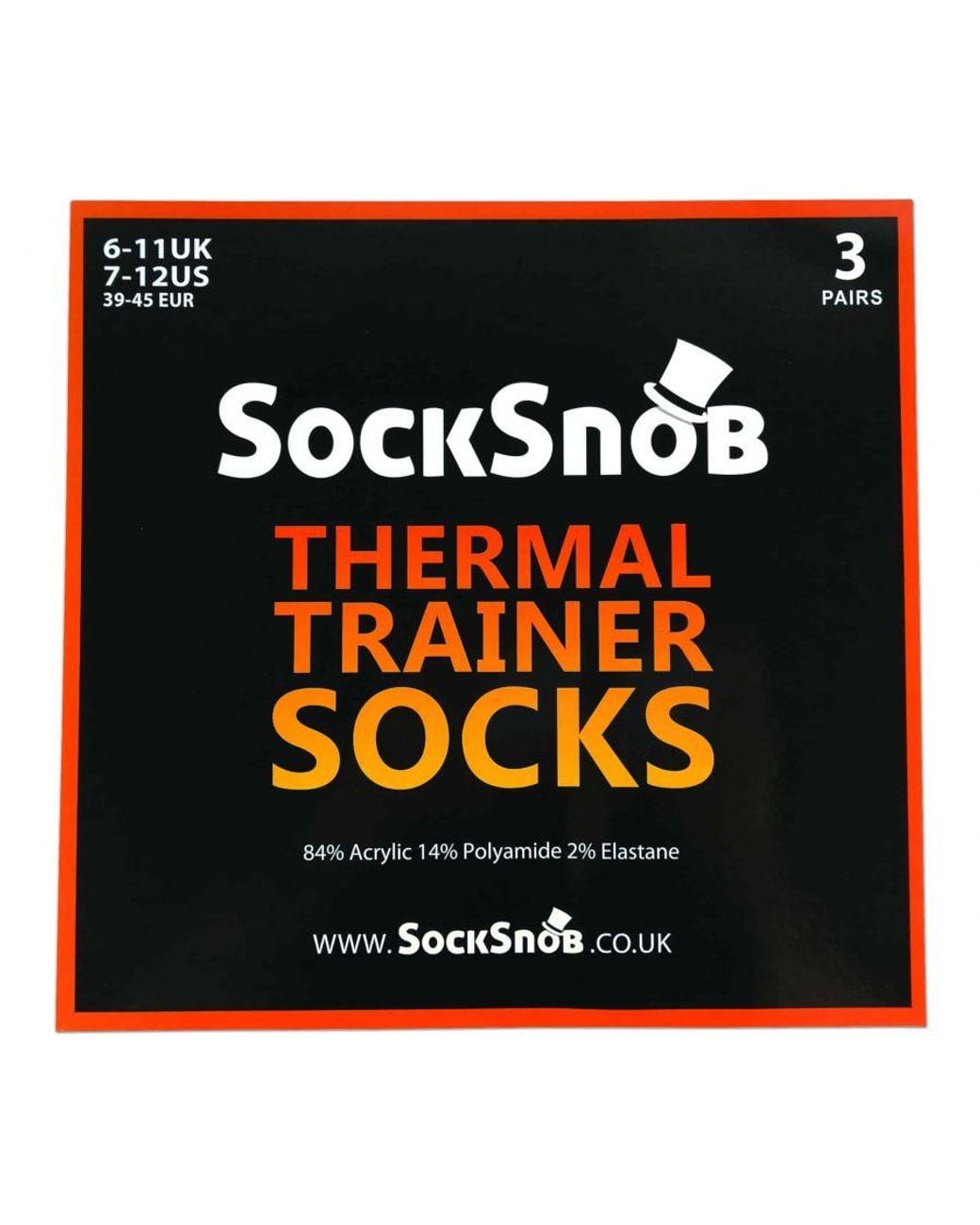 Sock Snob Black 3 Pairs Thick Cushioned Low Cut Ankle Thermal Trainer Socks for men