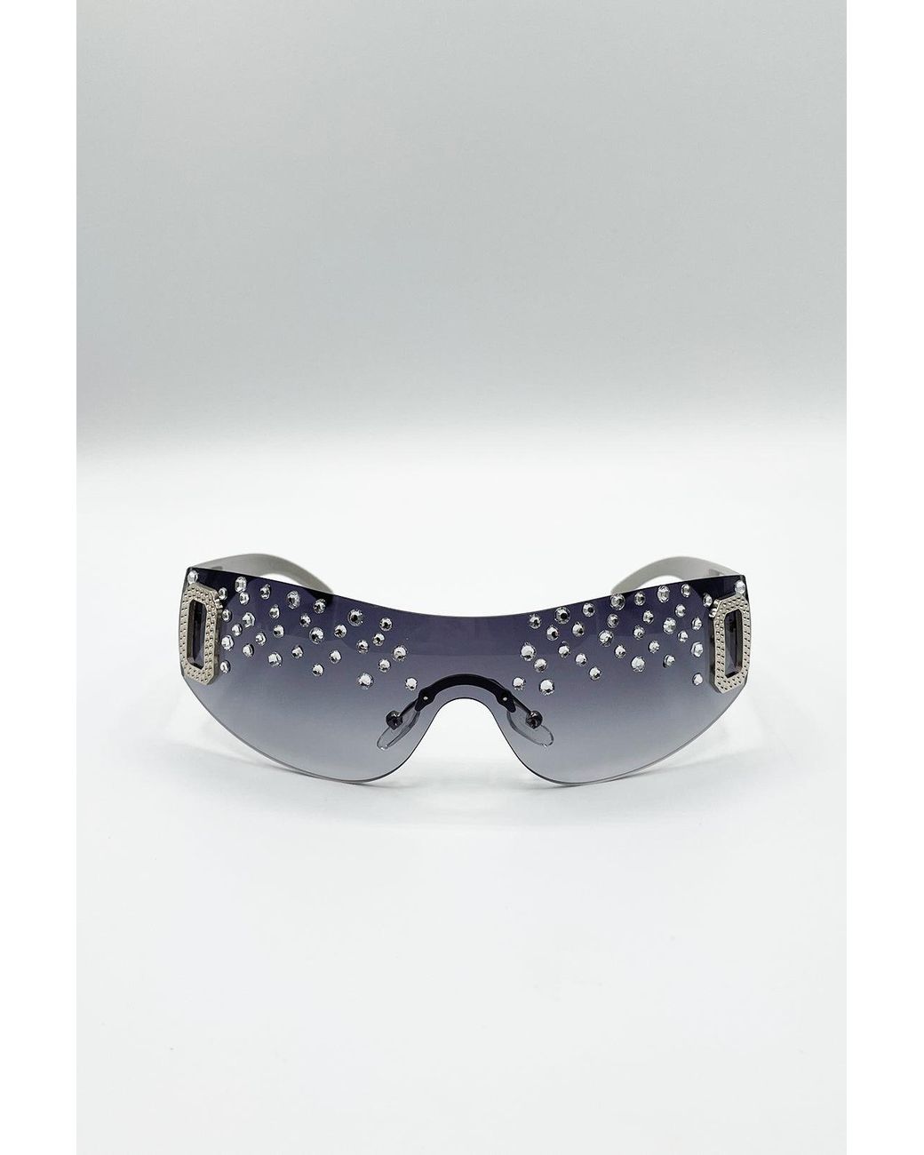 SVNX Blue Racer Diamante Sunglasses