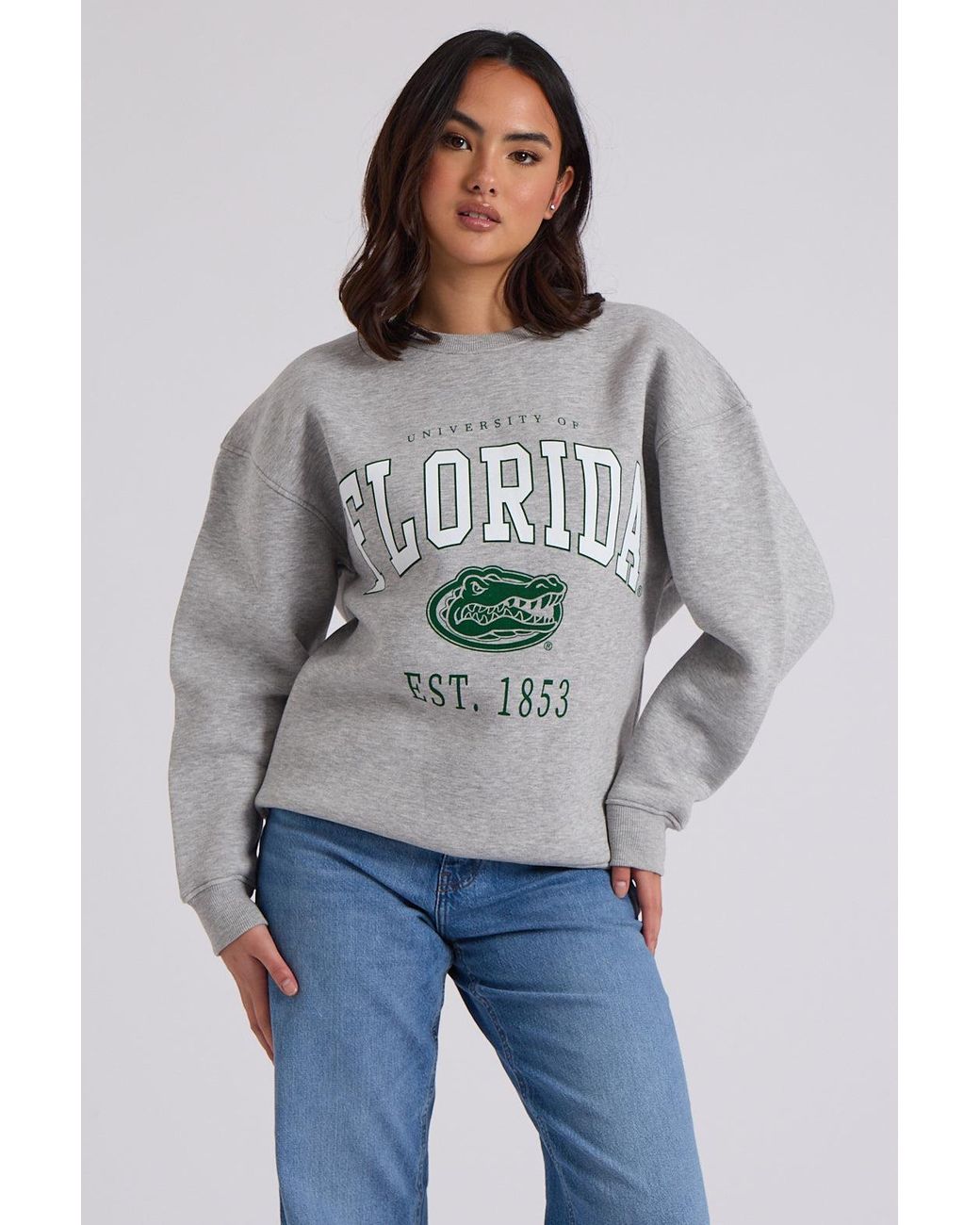 Urban Bliss Gray Florida Oversized Sweatshirt
