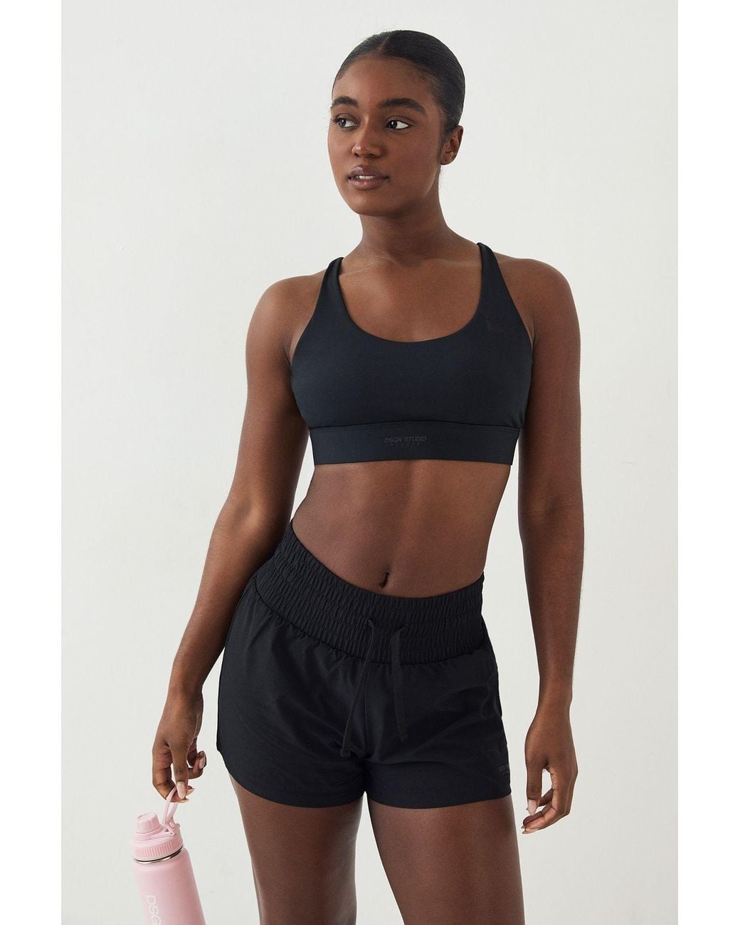 DSGN Studio Blue Sculpt Cross Back Sports Bra