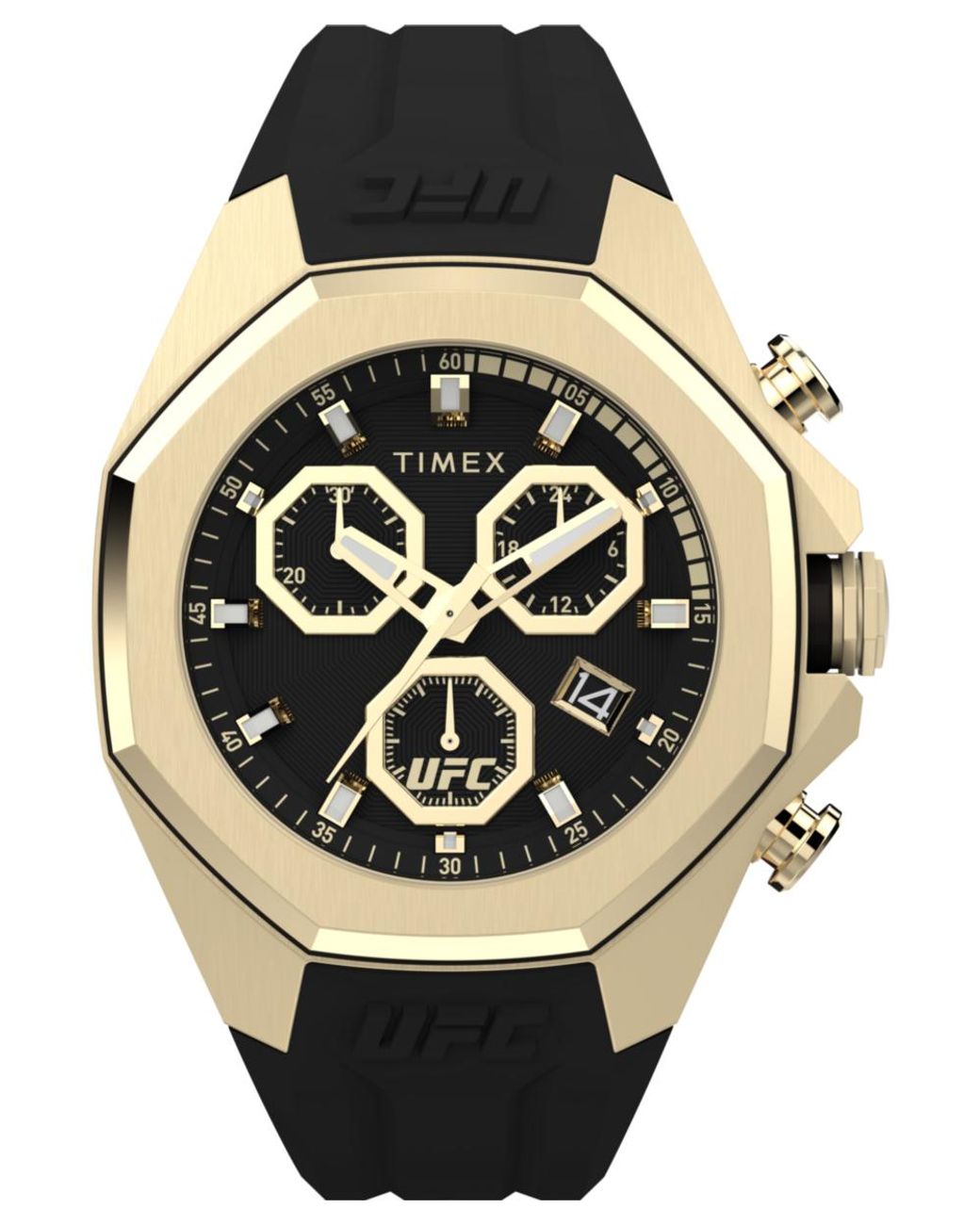 Timex Black Ufc Pro Watch Tw2W69800 Silicone for men