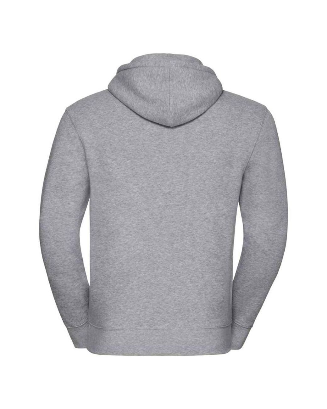 Russell Gray Authentic Hoodie (Light Oxford) for men