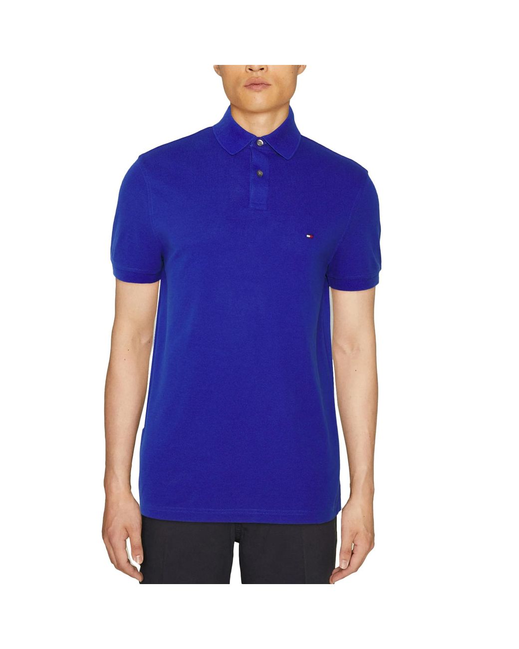 Tommy Hilfiger Blue Polo Shirts1985 Regular Fit Casual Cotton Golf T Shirts for men