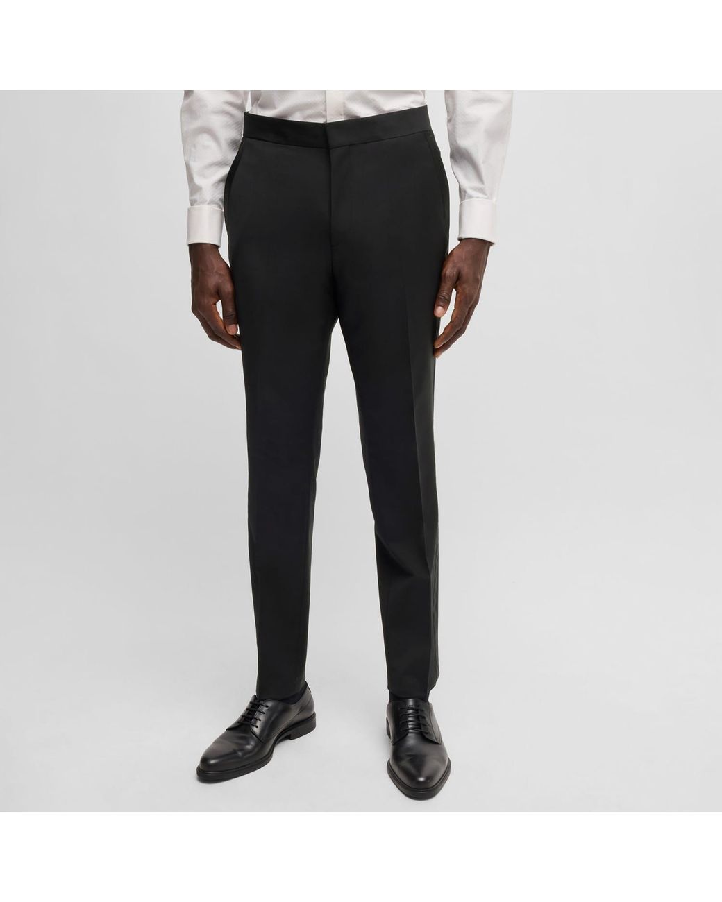HUGO Black Hesten Extra Slim-fit Trousers for men