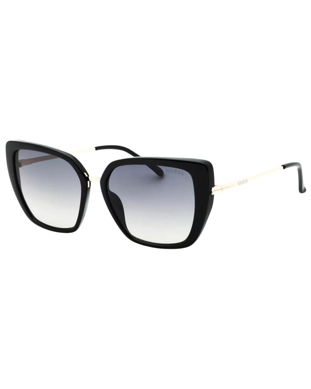 Guess Black Shiny Frame Gradient Smoke Lensed Sunglasses for men