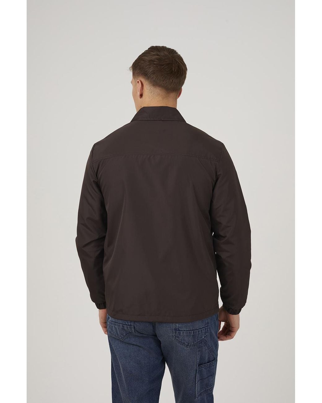 Brave Soul Gray Lightweight Coach Jacket for men