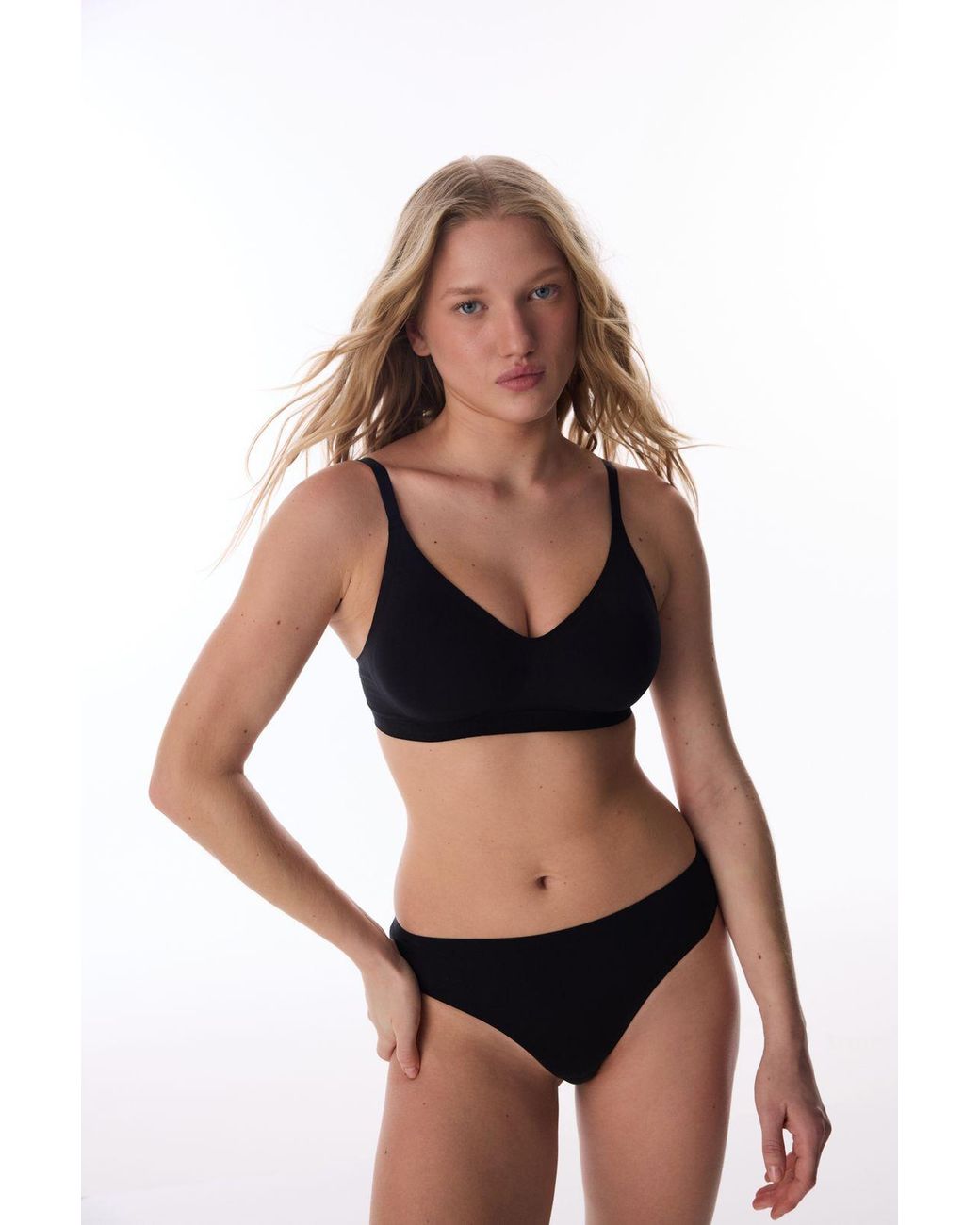 Penti Black Cotton Lyocell Jersey Bralette