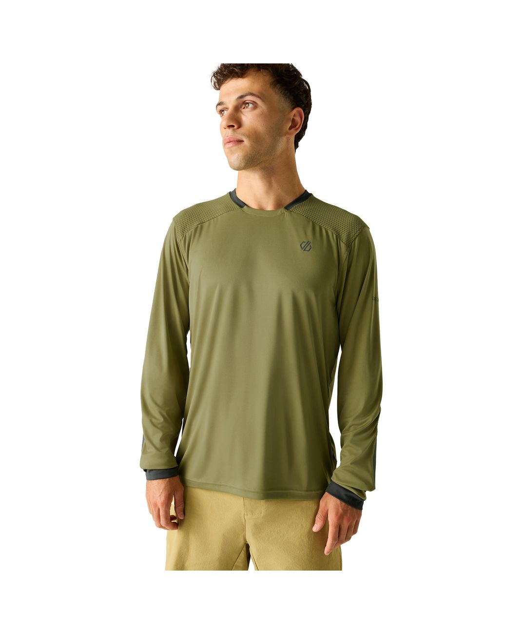 Dare 2b Green Trackstand Ace Long-Sleeved T-Shirt (Boa) for men