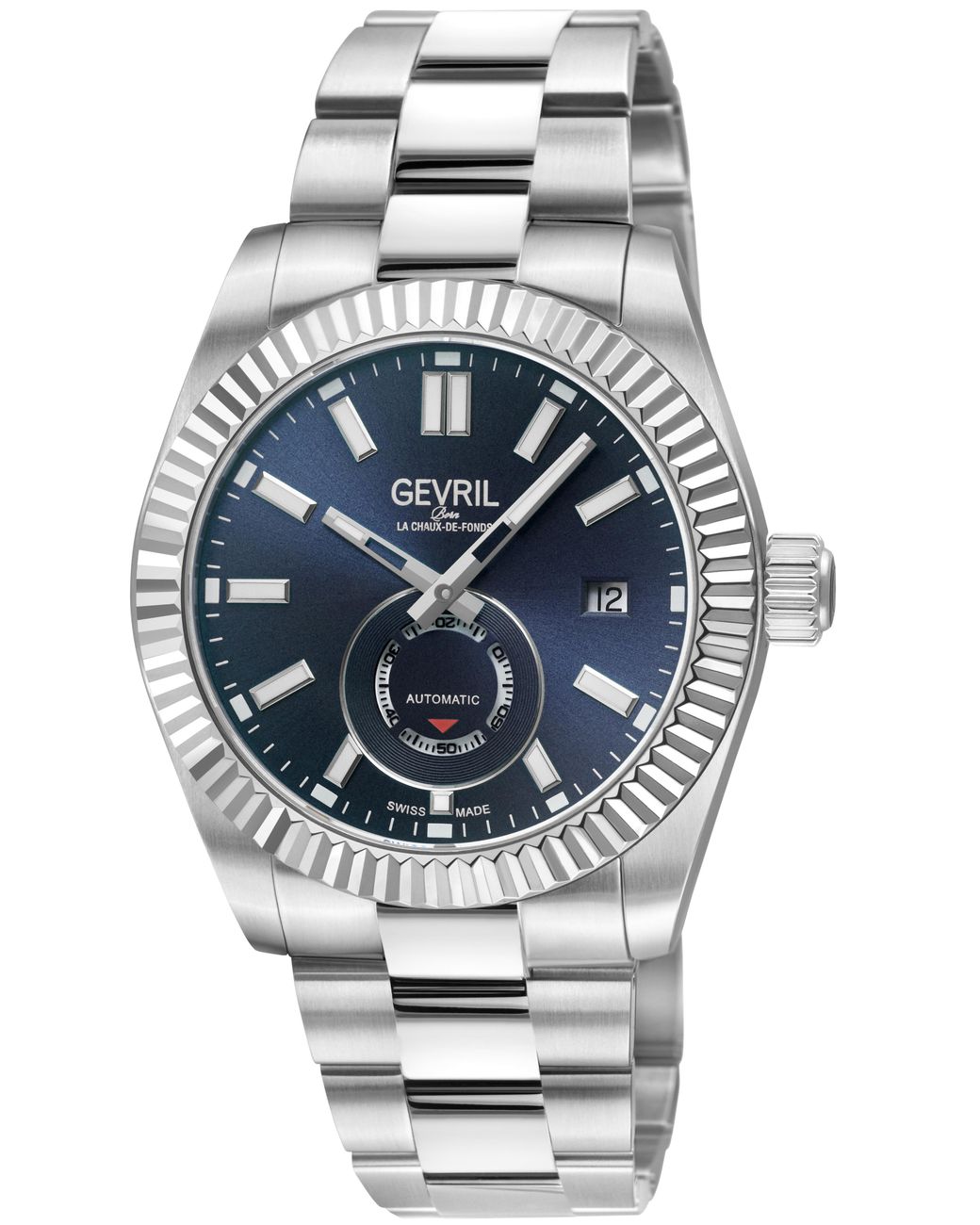 Gevril Gray Automatic West Village 316L Stainless Steel Case, Sunray Dial, Bracelet for men