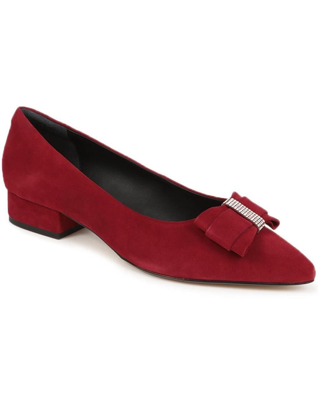 Jones Bootmaker Red Zanzibar Pointed-Toe Flats