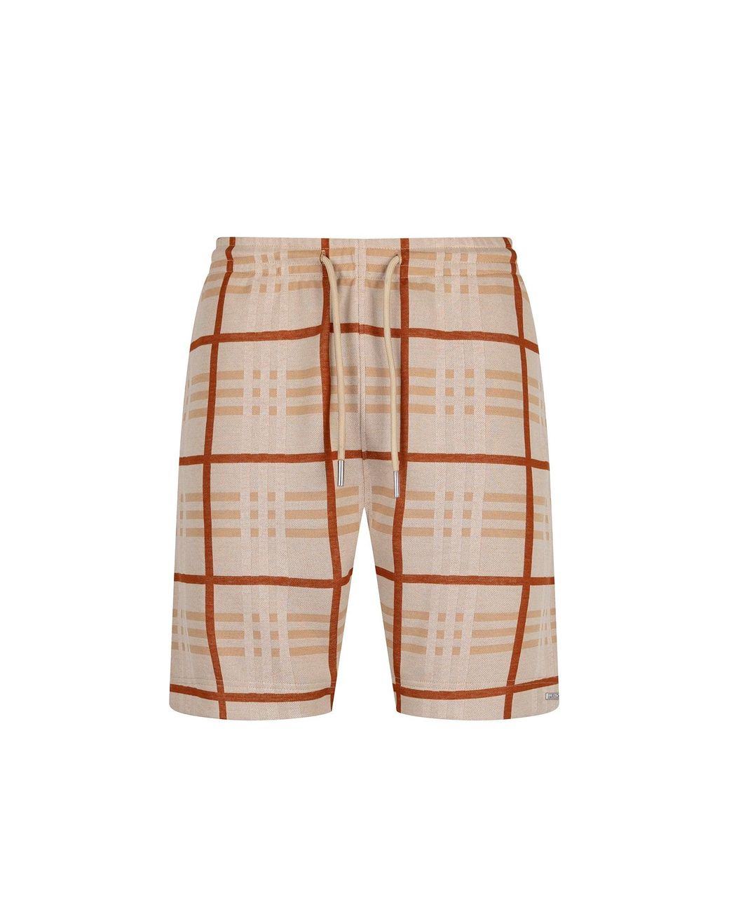 Luke 1977 Natural Stronghold Check Shorts for men