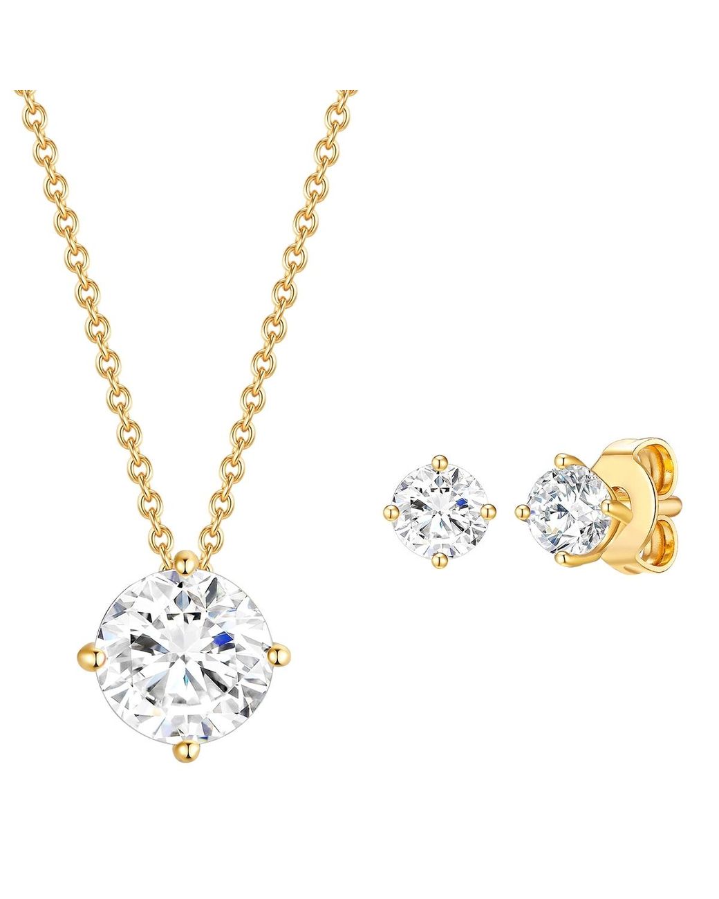 Rafaela Donata Metallic Sterling Set (Necklace + Earring)