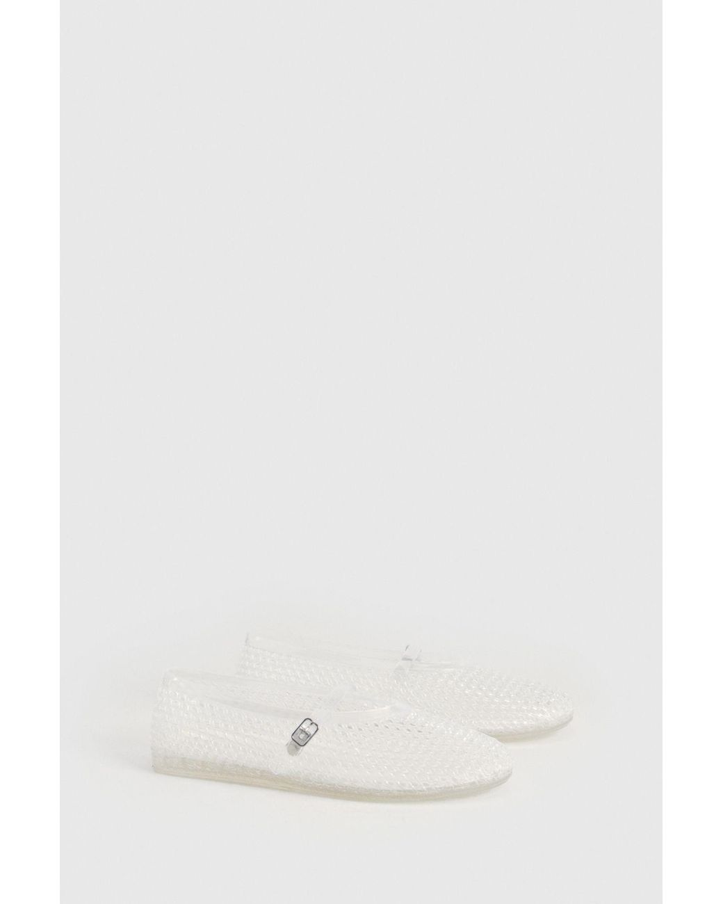 Boohoo Multicolor Jelly Cut Out Mary Jane Ballet Flats