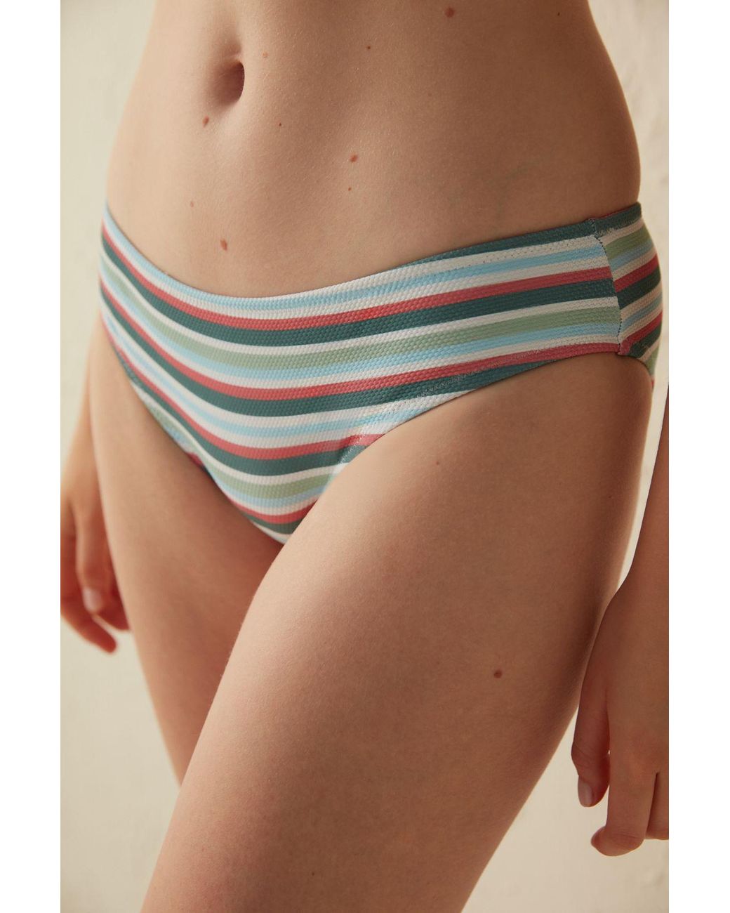 Penti Multicolor Striped Mid-Waist Hipster Bikini Bottoms