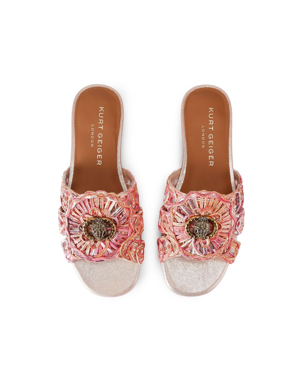 Kurt Geiger Pink Chelsea Woven Flat Sdl Sandals