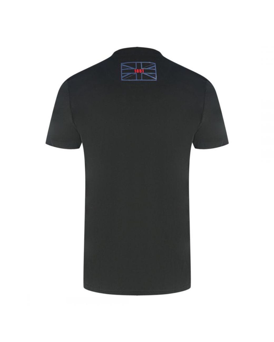 Aquascutum Black London Circle Logo T-Shirt Cotton for men