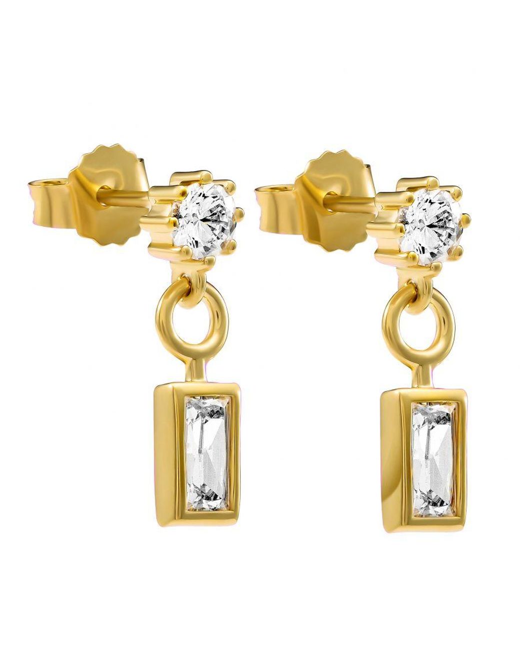 Orphelia Metallic 'Madelyn' 925 Sterling Drop Earrings